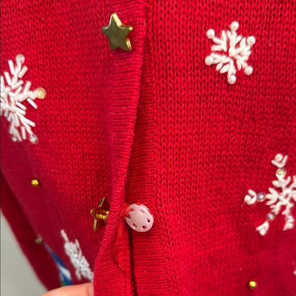 Designers Originals Studio Joy 1X Festive Red Snowman Sweater Vest - Picture 4 of 12